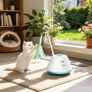 Juguete Interactivo para Gatos: 3 Plumas Recambio. Caza y Ejercicio.